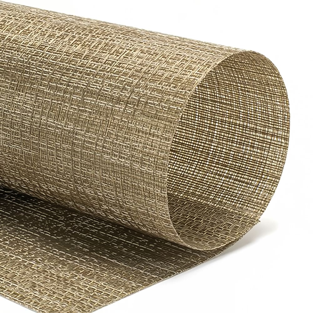 Front of the House Rectangular Metroweave® Woven Vinyl Placemat - 16" x 12", Natural (XPM130NAV83)