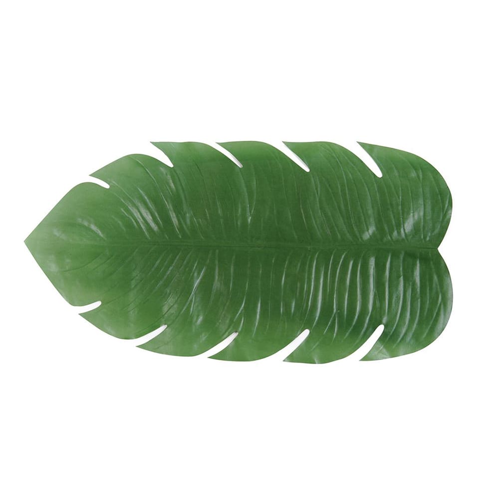 Front of the House Leaf-Shaped Vinyl Placemat - 30" x 16", Green (XRU004GRV80)