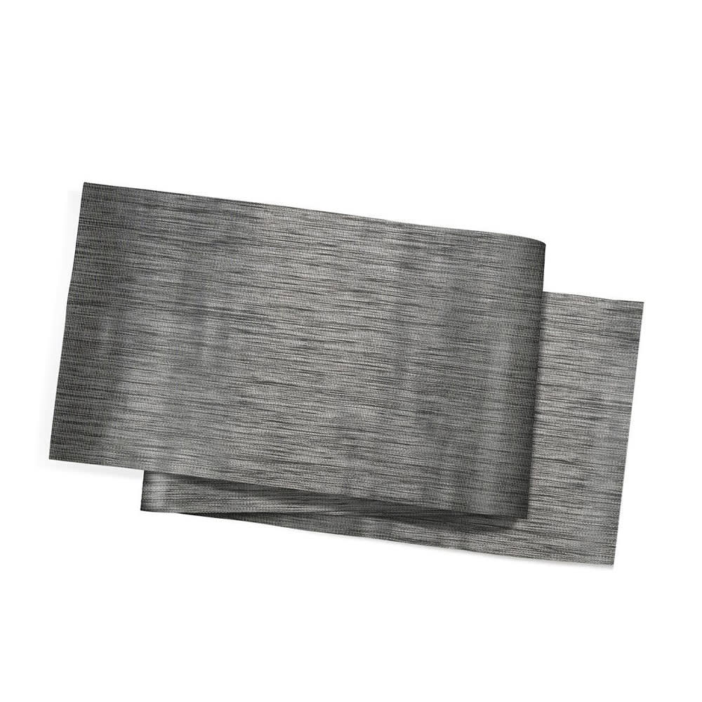 Front of the House Rectangular Metroweave® Woven Vinyl Runner - 72" x 14", Black Tweed (XRU007BKV80)