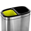 Alpine Industries 470-R-40L 10 1/2 gal Indoor Decorative Trash Can w/ (2) Compartments - Metal, Brushed Stainless thumbnail 4