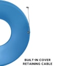 Alpine Industries ALP479-38-BLU 38 Gallon Outdoor Trash Receptacle - Metal, Blue thumbnail 3