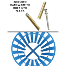 Alpine Industries ALP479-38-BLU 38 Gallon Outdoor Trash Receptacle - Metal, Blue thumbnail 7