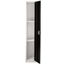 Alpine Industries 629-201-BLK One Section Locker w/ (2) Shelves - 12"W x 12"D x 72"H, Steel, Black thumbnail 3