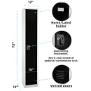 Alpine Industries 629-201-BLK One Section Locker w/ (2) Shelves - 12"W x 12"D x 72"H, Steel, Black thumbnail 6