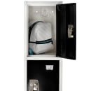 Alpine Industries 629-204-BLK Four Section Locker w/ (4) Hooks - 12"W x 12"D x 72"H, Steel, Black thumbnail 5