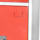 Alpine Industries 629-204-RED Four Section Locker w/ (4) Hooks - 12"W x 12"D x 72"H, Steel, Red thumbnail 4