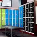 Alpine Industries 629-206-BLK Six Section Locker w/ (6) Hooks - 12"W x 12"D x 72"H, Steel, Black thumbnail 8