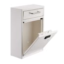 Alpine Industries ADI631-04-WHI-KC Wall Mount Lock & Combination Mailbox - 11 1/4"W x 4 3/4"D x 16 1/4"H, Stainless Steel, White thumbnail 2