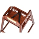 Alpine Industries ALP412-01-MA 29" Stackable Wood High Chair w/ Waist Strap, Brown thumbnail 2