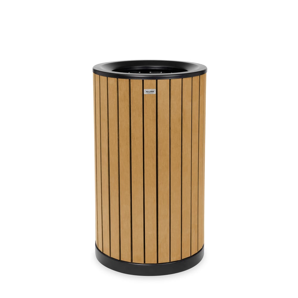 Alpine Industries ALP4400-01-CD 32 Gallon Outdoor Trash Container - Polystyrene, Cedar