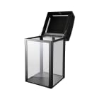 Alpine Industries ALP471-40-CLR 40 Gallon Outdoor Trash Container - Steel, Clear thumbnail 2