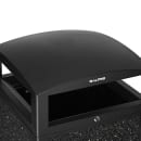 Alpine Industries ALP471-40-GRYS 40 gal Outdoor Trash Container - Metal, Gray Stone Panels thumbnail 2
