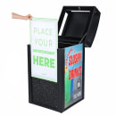 Alpine Industries ALP471-40-GRYS-SGN 40 Gallon Outdoor Trash Container - Steel, Black thumbnail 2