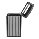 Alpine Industries ALP471-40-WD-GRY 40 Gallon Outdoor Trash Container w/ Dome Lid- Polystyrene, Gray thumbnail 2