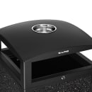 Alpine Industries ALP472-40-GRYS 40 gal Outdoor Trash Container w/ Ashtray - Metal, Gray Stone Panels thumbnail 2