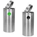 Alpine Industries ALP475-27-CO-T 54 Gallon Commercial Trash Cans - Stainless Steel, Round, Silver thumbnail 2