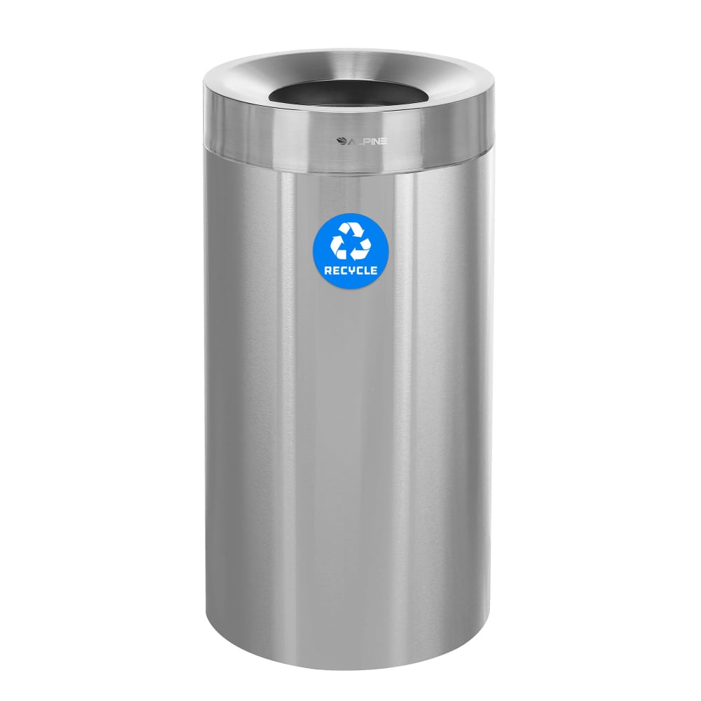 Alpine Industries ALP475-27-R 27 gal Multiple Material Recycle Bin - Indoor