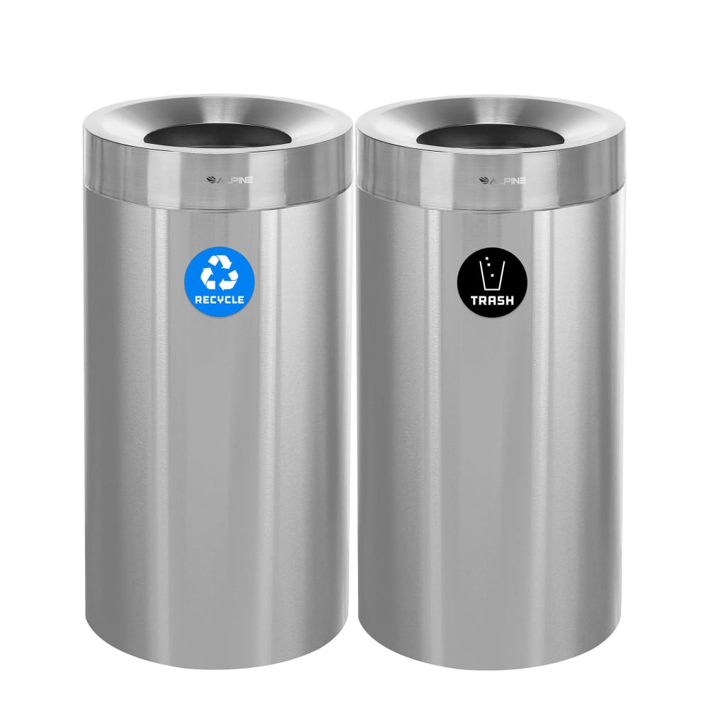 Alpine Industries ALP475-27-R-T 54 gal Multiple Material Recycle Bin - Indoor