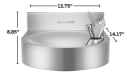 Alpine Industries ALP700-01 Wall Mount Indoor/Outdoor Water Fountain, Stainless Steel thumbnail 3