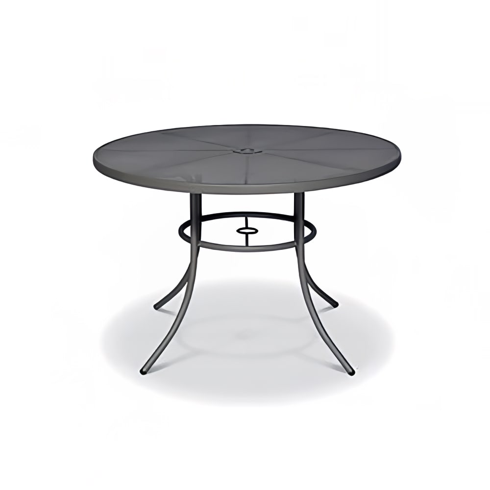 Wabash Valley 42" Round Sullivan Outdoor Table - Steel, Textured Black (SU2H38P)