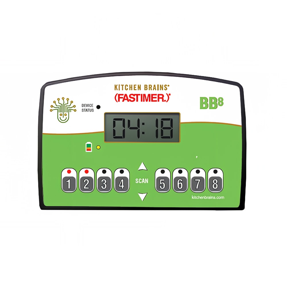 Kitchen Brains Battery Timer w/ (8) Buttons, Magnetic Mount (BB8)