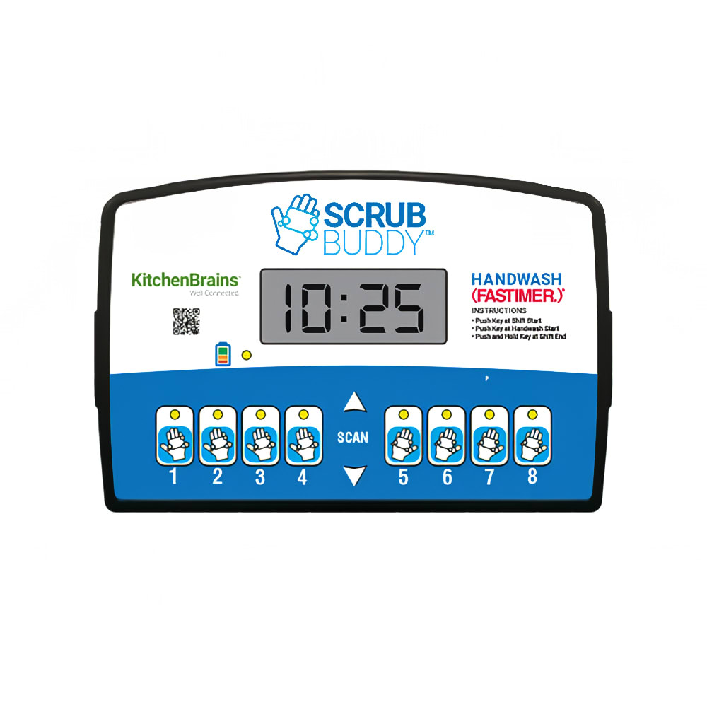 Kitchen Brains Scrub Buddy™ Handwashing Timer - (8) 20 Second Timers, Battery Operated (SCRUB_BUDDY)