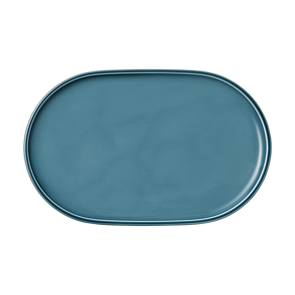 Schonwald 11 3/4" x 7 5/8" Oval Companion Platter - Porcelain, Petrol Blue (9252230E)