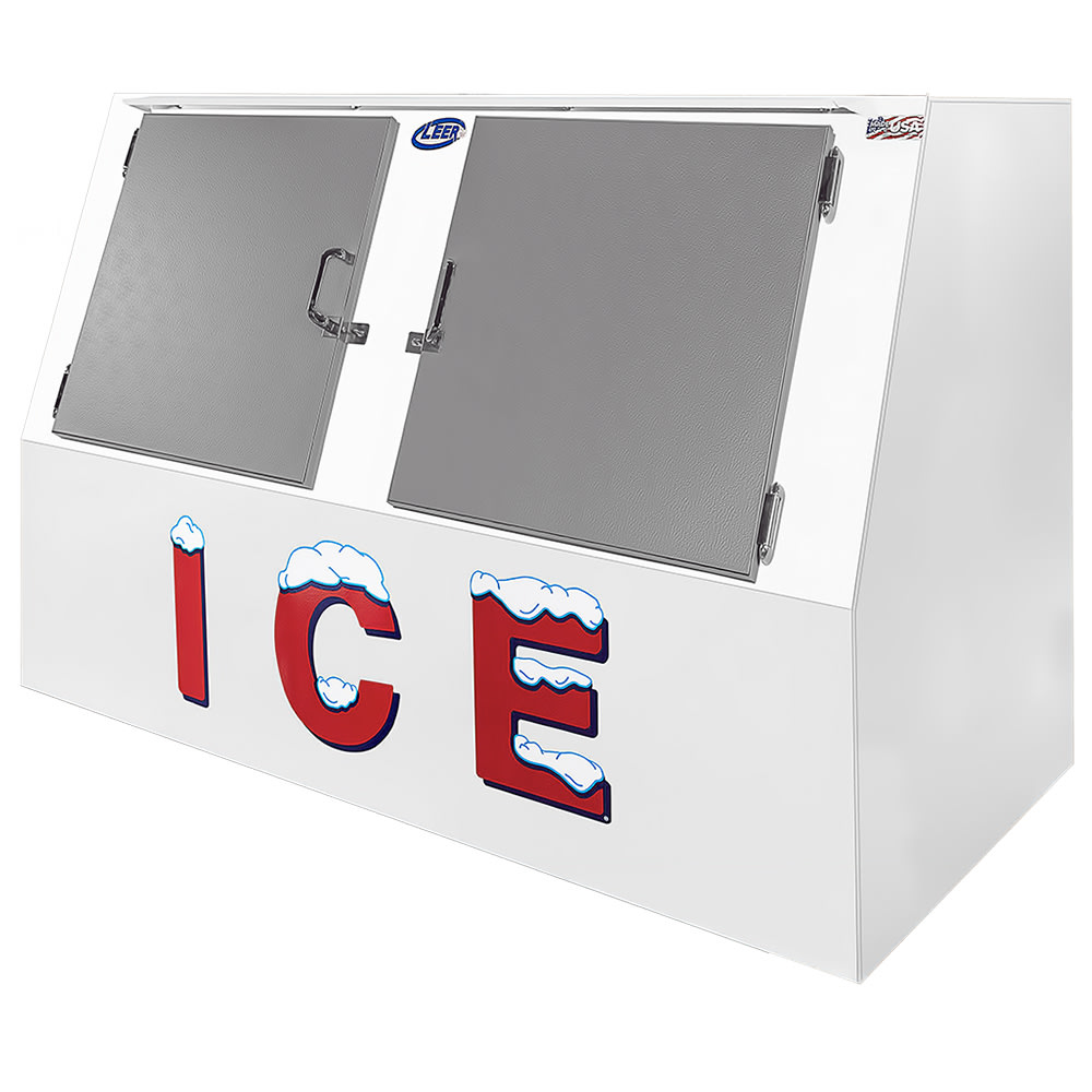 Leer LP462C-R290 (3460301) 73" Outdoor Slanted Ice Merchandiser w/ (120) 10 lb Bag Capacity - Solid Doors, 115v