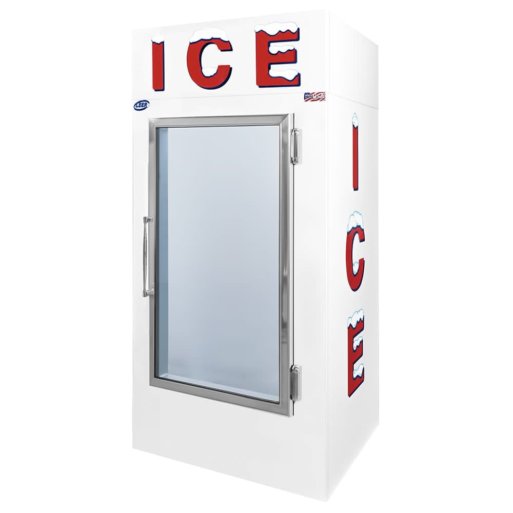 Leer L030UCGP 36" Indoor Ice Merchandiser w/ (65) 10 lb Bag Capacity - Glass Doors, 115v