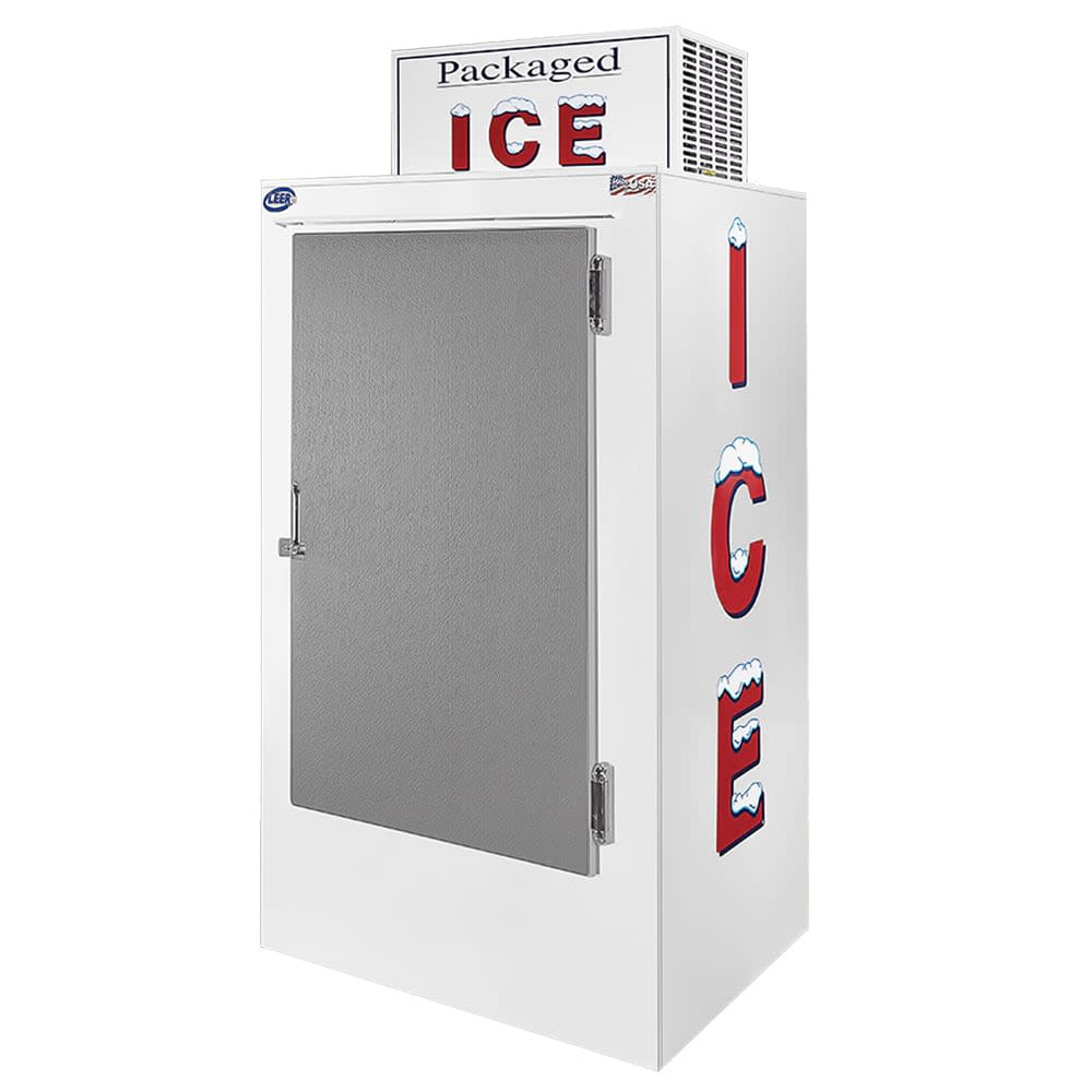Leer L030UCSP 36" Outdoor Ice Merchandiser w/ (65) 10 lb Bag Capacity - Solid Doors, 115v
