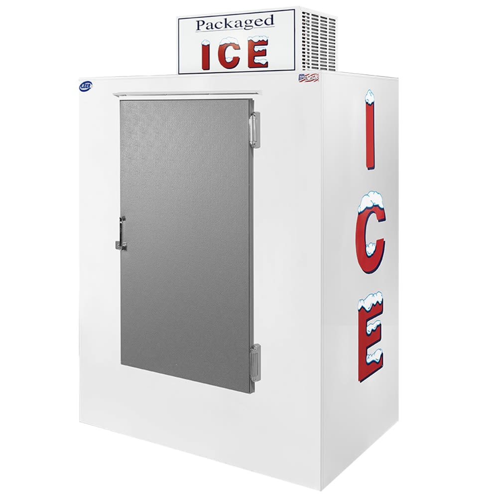 Leer L040UCSP 50 1/2" Outdoor Ice Merchandiser w/ (100) 10 lb Bag Capacity - Solid Doors, 115v