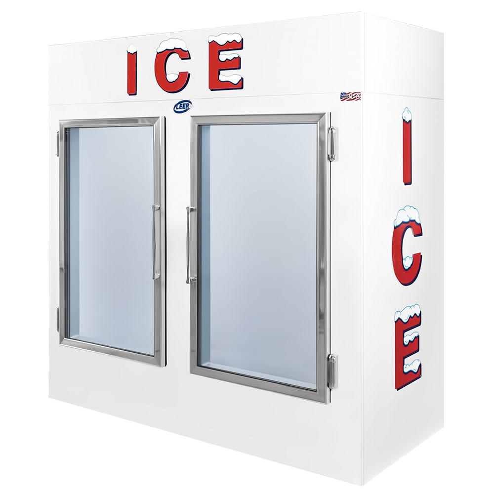 Leer L060UCGP 73" Indoor Ice Merchandiser w/ (155) 10 lb Bag Capacity - Glass Doors, 115v