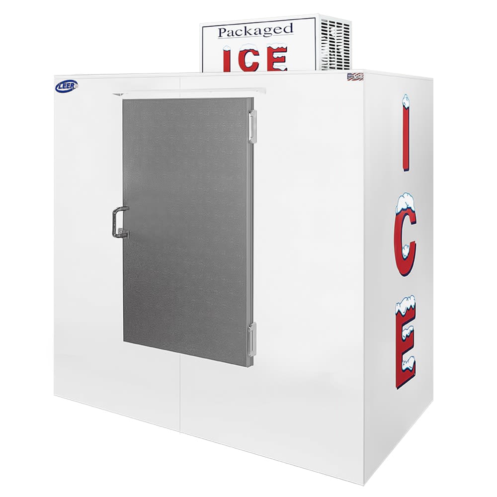 Leer L065UCSP 64" Outdoor Ice Merchandiser w/ (145) 10 lb Bag Capacity - Solid Doors, 115v