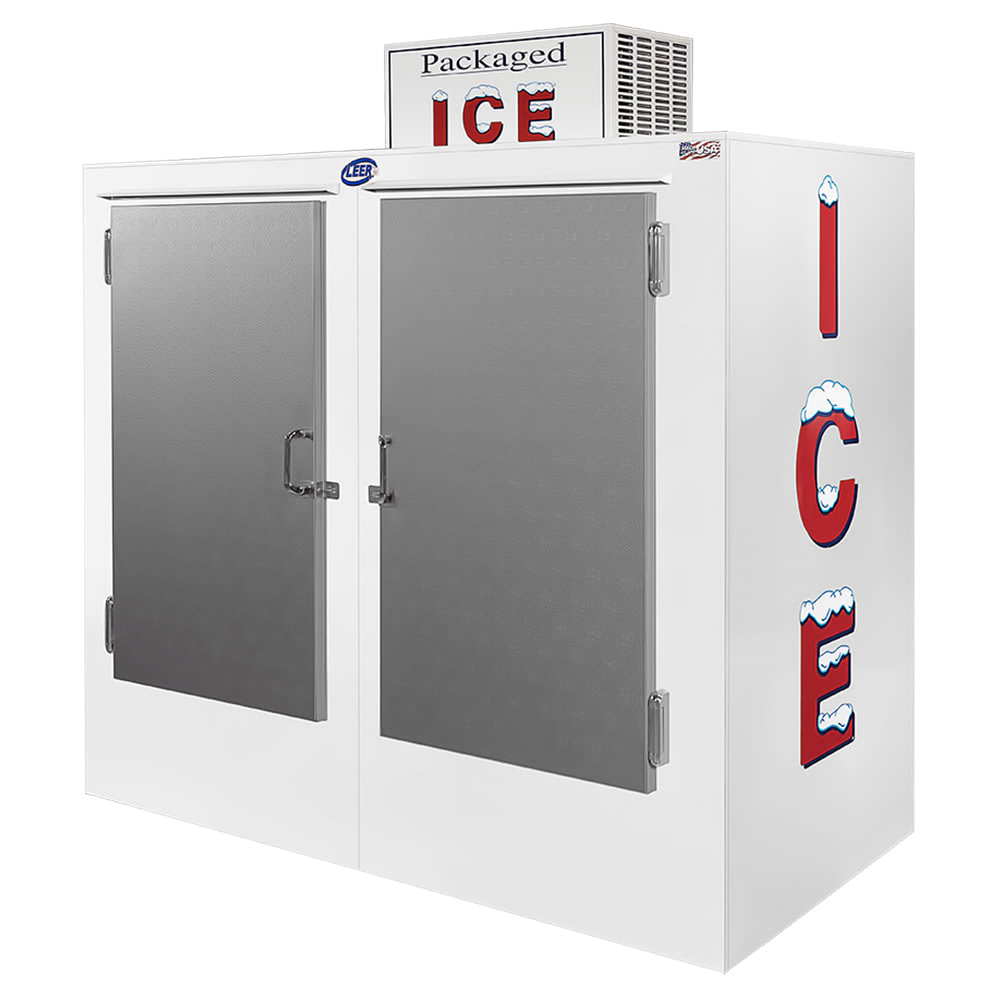 Leer L075UCSP 73" Outdoor Ice Merchandiser w/ (180) 10 lb Bag Capacity - Solid Doors, 115v