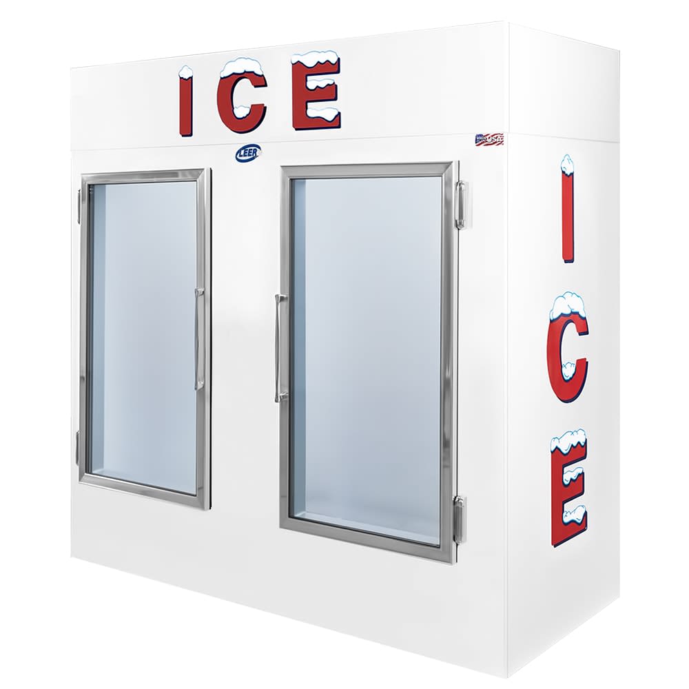 Leer L085UCGP 84" Indoor Ice Merchandiser w/ (200) 10 lb Bag Capacity - Glass Doors, 115v