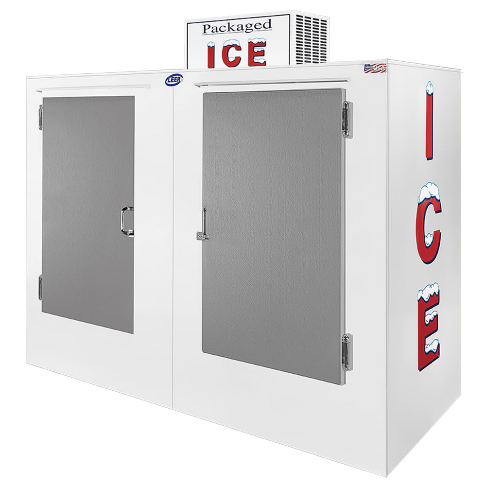 Leer L085UCSP 84" Outdoor Ice Merchandiser w/ (200) 10 lb Bag Capacity - Solid Doors, 115v