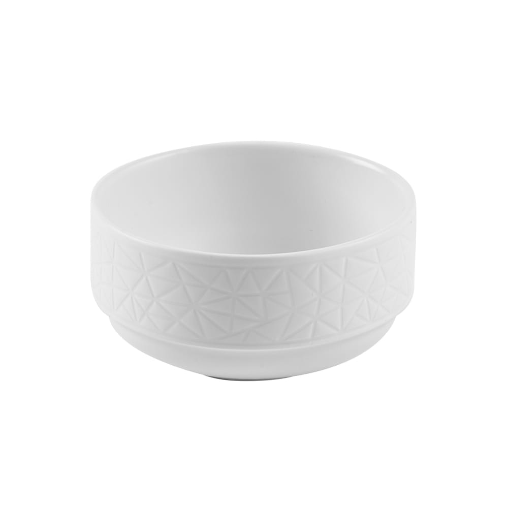 Churchill 10 oz Round Alchemy® Rim Soup Bowl - China, White (APRDUUCB1)