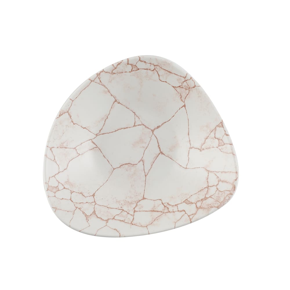 Churchill 13 oz Triangular Studio Prints® Bowl - Ceramic, Kintsugi Coral (KTAMTRB71)