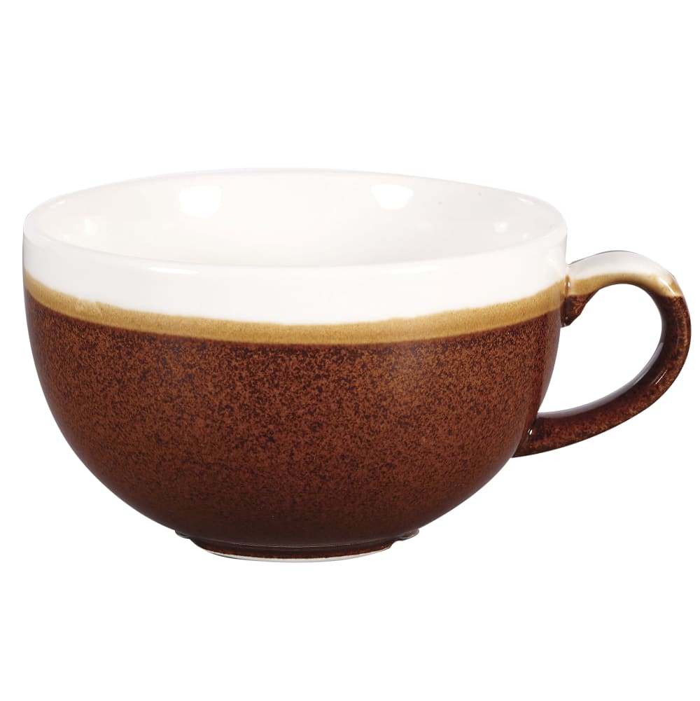 Churchill 8 oz Monochrome Cappuccino Cup - Ceramic, Cinnamon Brown (MOBRCB201)