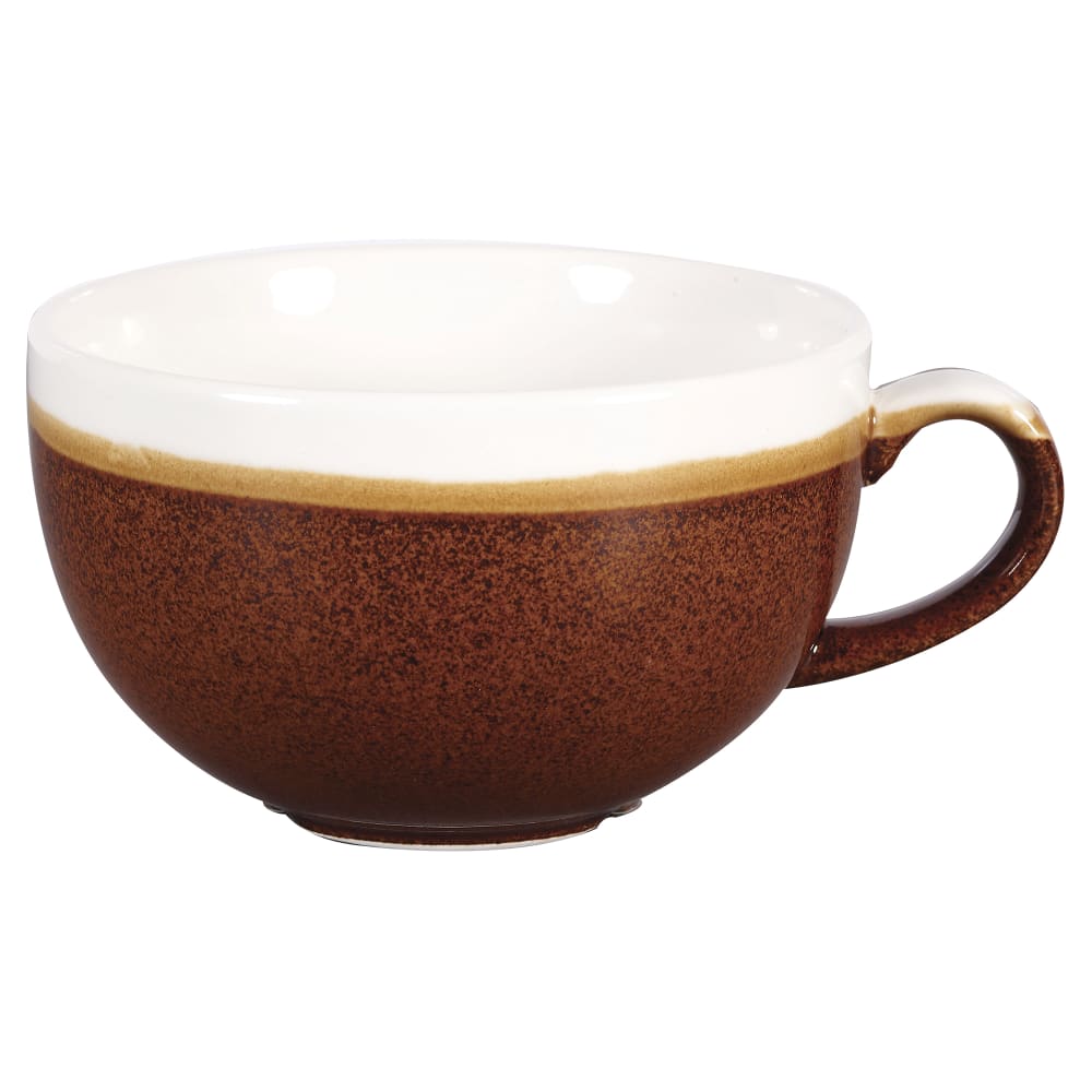 Churchill 12 oz Monochrome Cappuccino Cup - Ceramic, Cinnamon Brown (MOBRCB281)