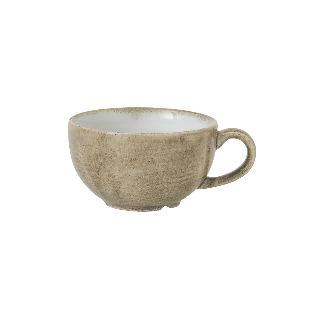 Churchill 8 oz Patina Cappuccino Cup - Ceramic, Antique Taupe (PAATCB201)