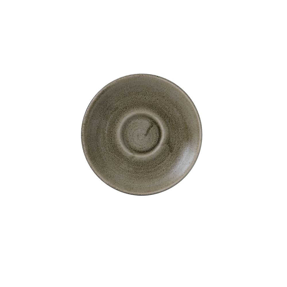 Churchill 4 1/2" Round Patina Espresso Saucer - Ceramic, Antique Taupe (PAATESS1)