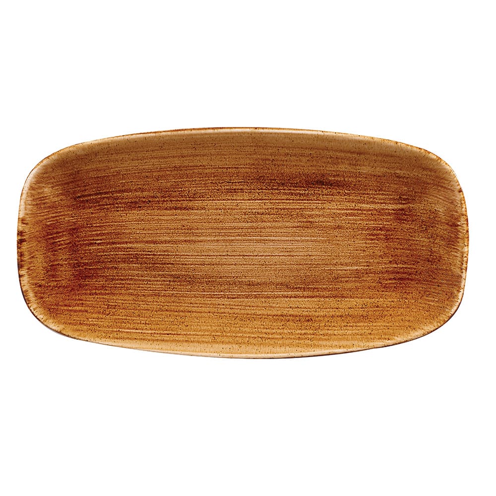 Churchill 13 7/8" x 7 3/8" Rectangular Patina Chef's Platter - Ceramic, Vintage Copper (PAVCXO141)