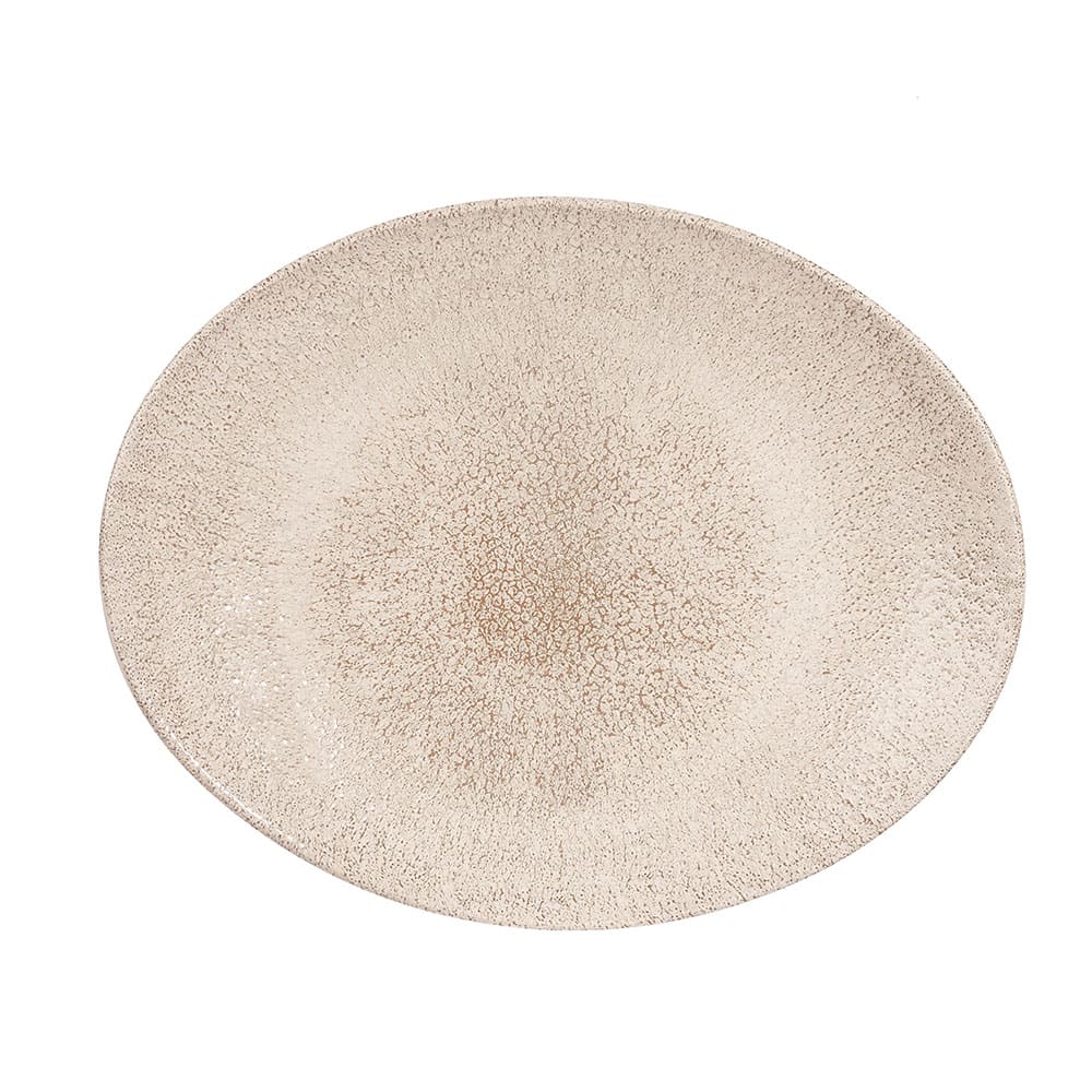 Churchill Oval Raku Plate - 12 1/2" x 10", Ceramic, Agate Grey (RKAGOP121)