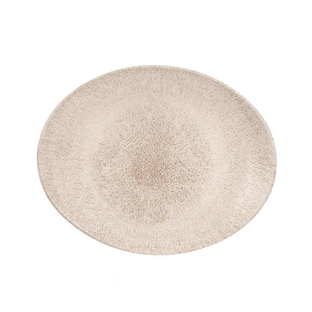 Churchill Oval Raku Plate - 10 5/8" x 9", Ceramic, Agate Grey (RKAGOP581)