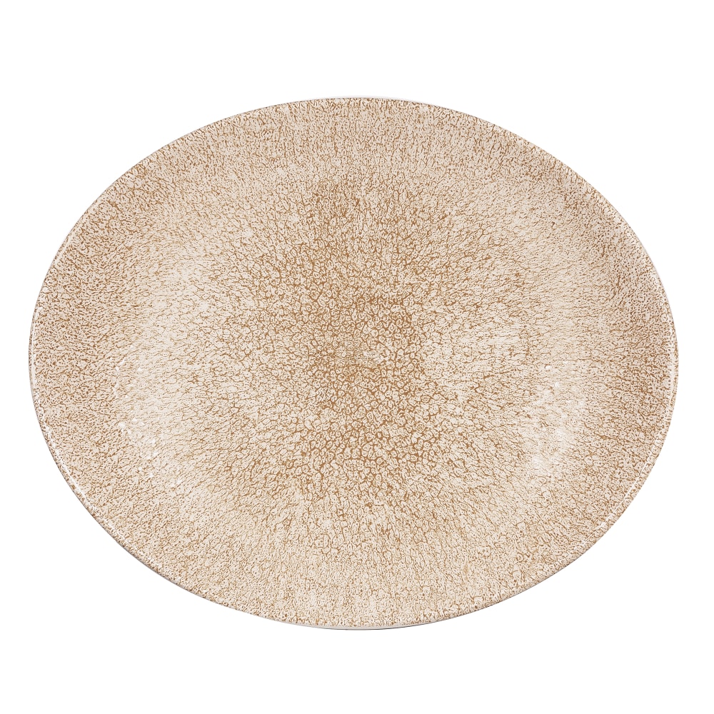 Churchill Oval Studio Prints® Plate - 10 5/8" x 9", Ceramic, Garnet Orange (RKGOOP581)