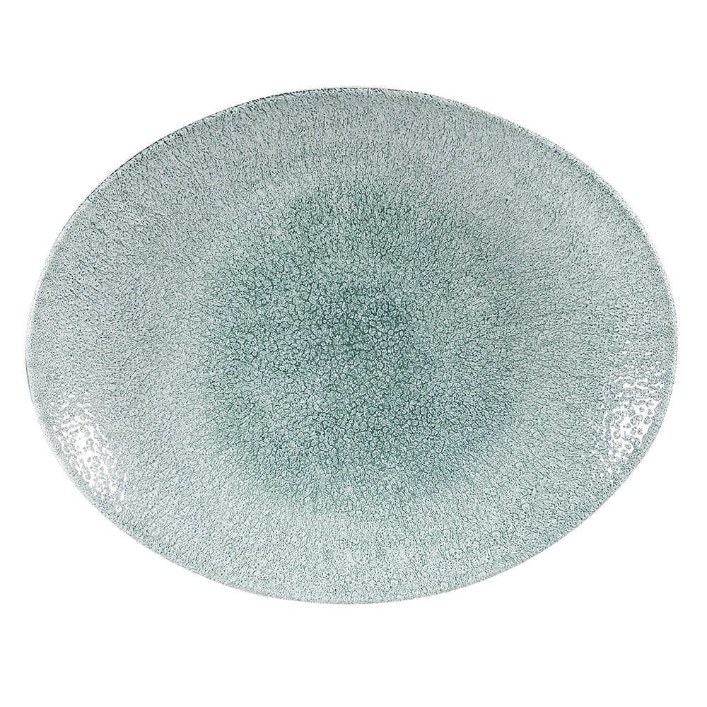 Churchill Oval Studio Prints® Plate - 12 1/2" x 10", Ceramic, Jade Green (RKJGOP121)
