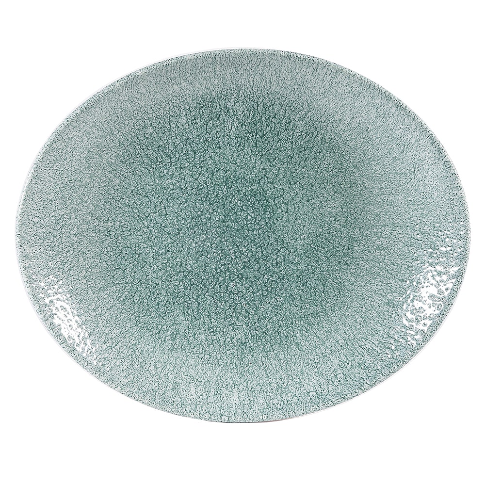 Churchill Oval Studio Prints® Plate - 10 5/8" x 9", Ceramic, Jade Green (RKJGOP581)