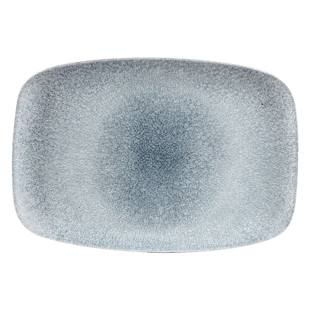 Churchill 13 7/8" x 9 5/8" Rectangular Raku Platter - Ceramic, Topaz Blue (RKTBXP141)