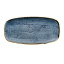 Churchill 11 3/4" x 6" Oblong Stonecast® Chef's Plate - Ceramic Blueberry (SBBSXO111) thumbnail 3